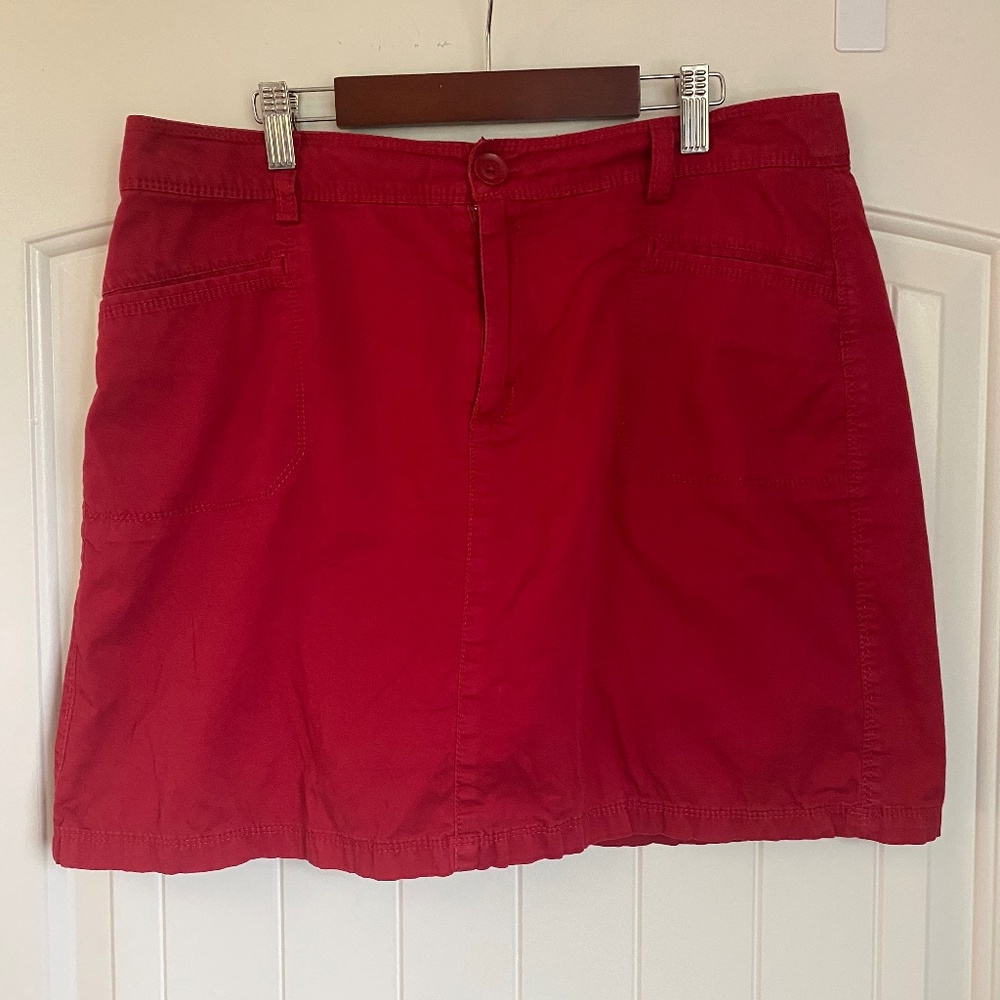 Vintage Red Mini Skort
